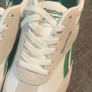 Reebok Classic White and Green Shoes